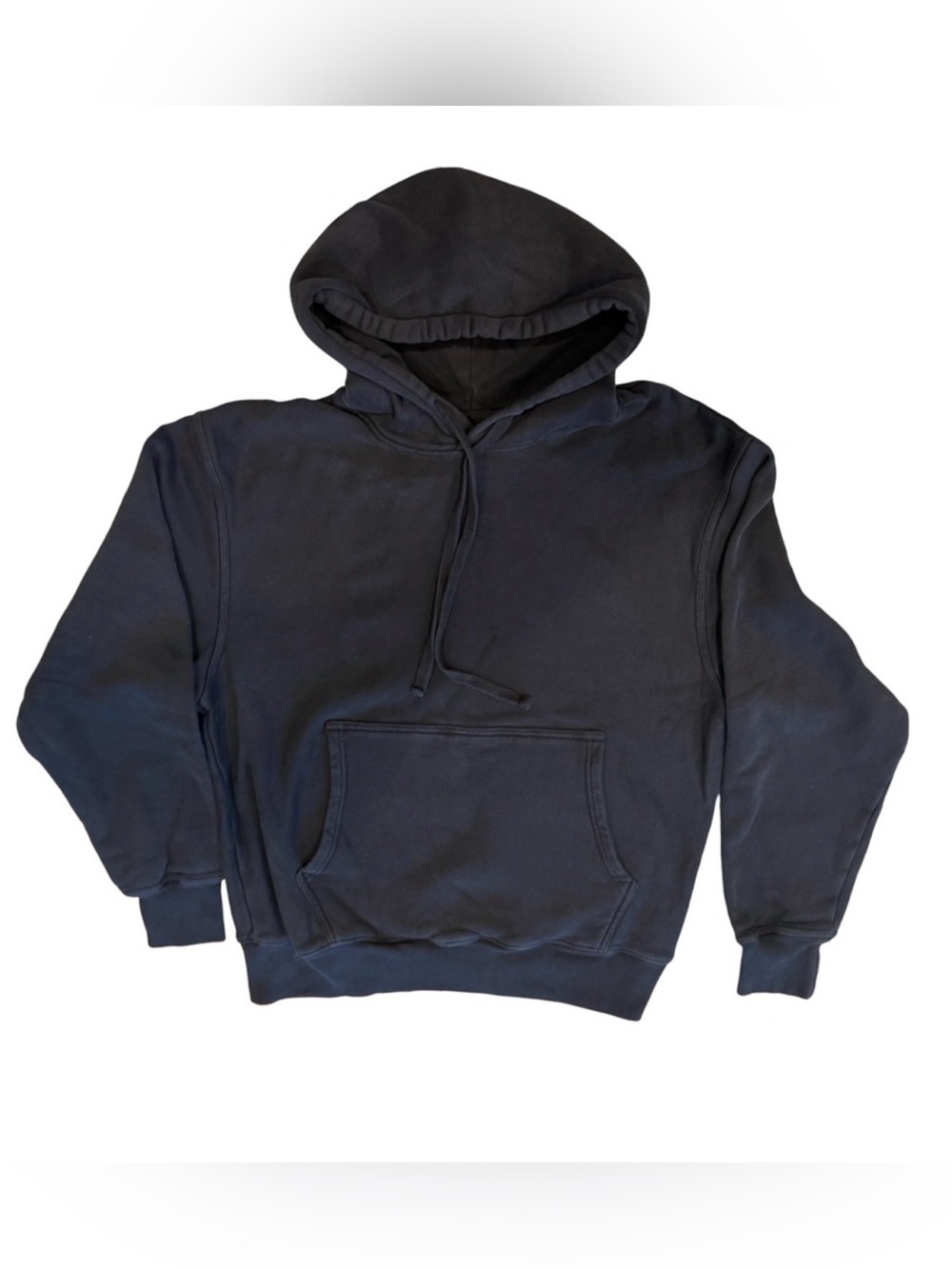 Stussy Men’s Ribbed Hoodie Small Black Heavyweight Made in Portugal
